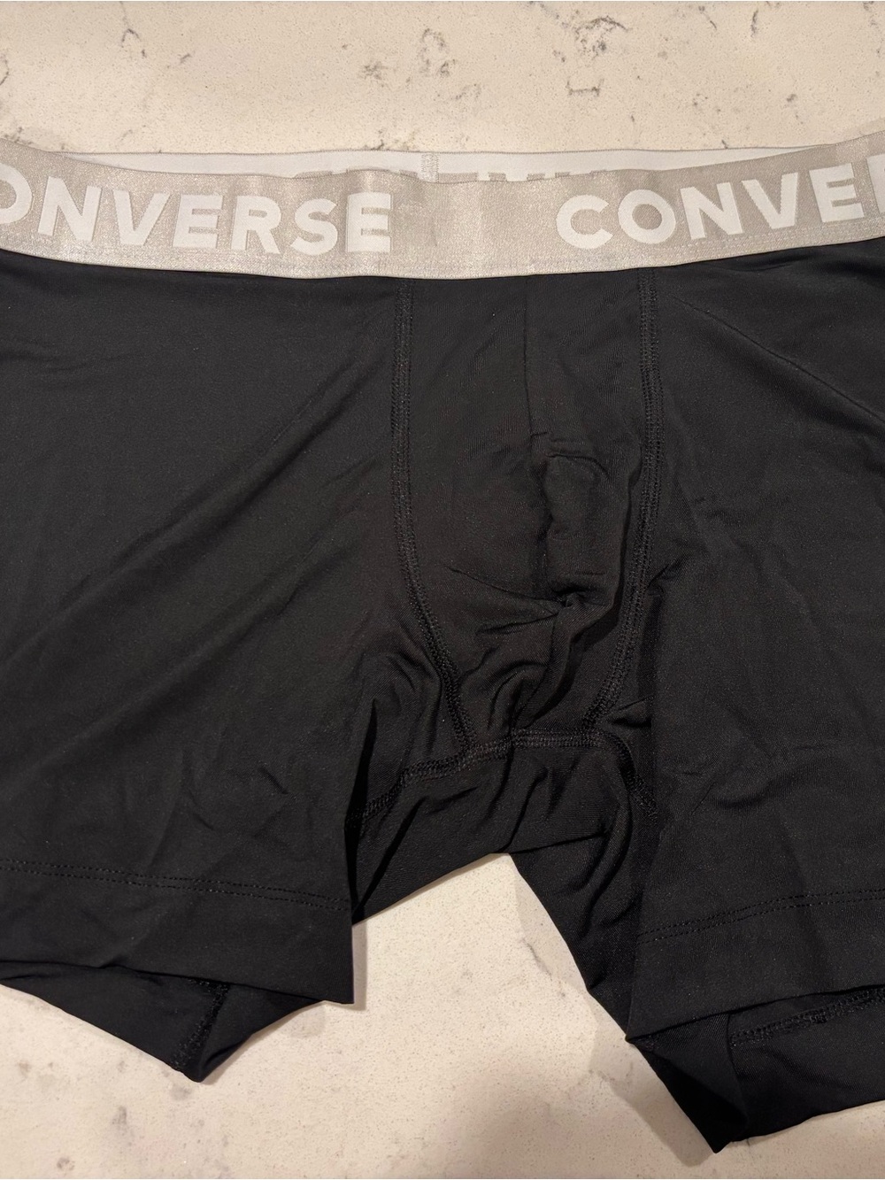 Converse Black Boxer Briefs with Silver Waistband - Picture 5 of 6